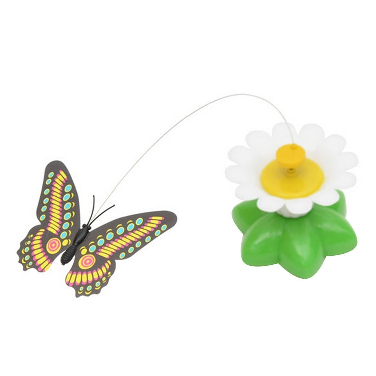 Electric Butterfly Flying Around The Flower Cat Toy