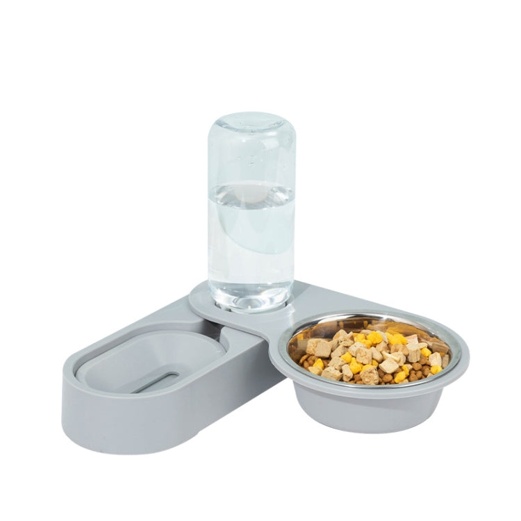 Dog Cat Food Bowl Folding Rotating Double Bowl