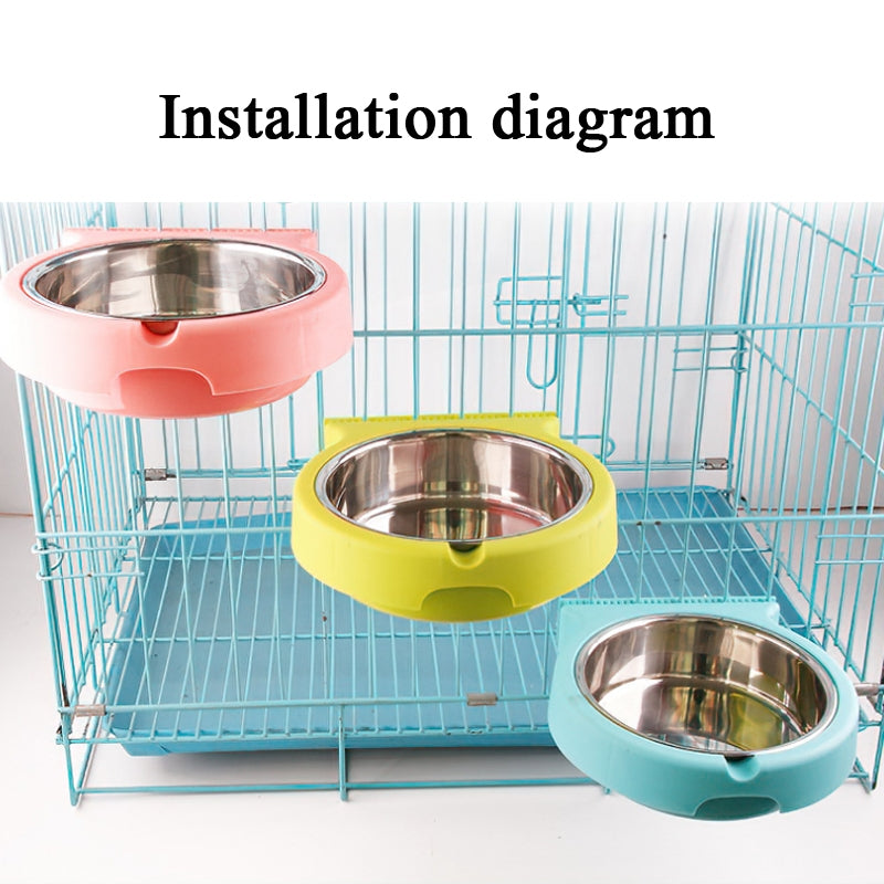 Stainless Steel Pet Hanging Bowl