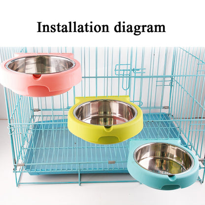 Stainless Steel Pet Hanging Bowl