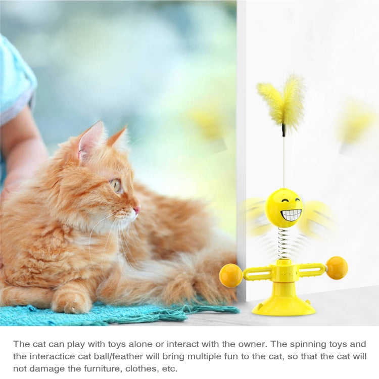 Bystar Spring Man Cat Toy,Turntable Teasing Interactive Cat Toys for Indoor