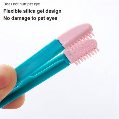 2PCS Cat Eye Brush Pet Eye Cleaner Cat Hair Knot Brush