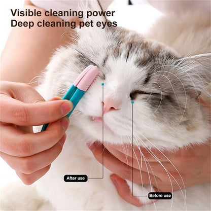 2PCS Cat Eye Brush Pet Eye Cleaner Cat Hair Knot Brush