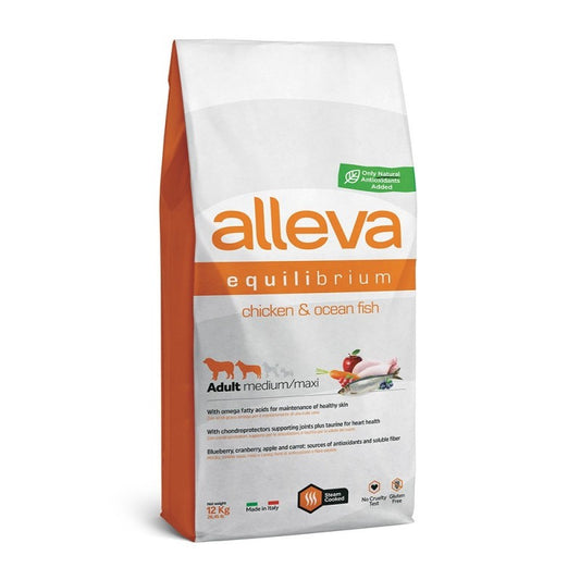 Alleva Equilibrium Adult Medium / Maxi Dog Chicken & Ocean Fish 12kg