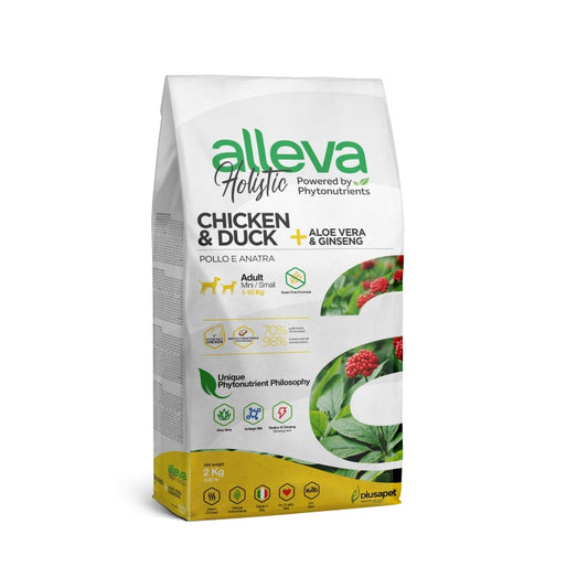 Alleva Holistic Adult Mini Dog Chicken & Duck + Aloe vera & Ginseng 2kg