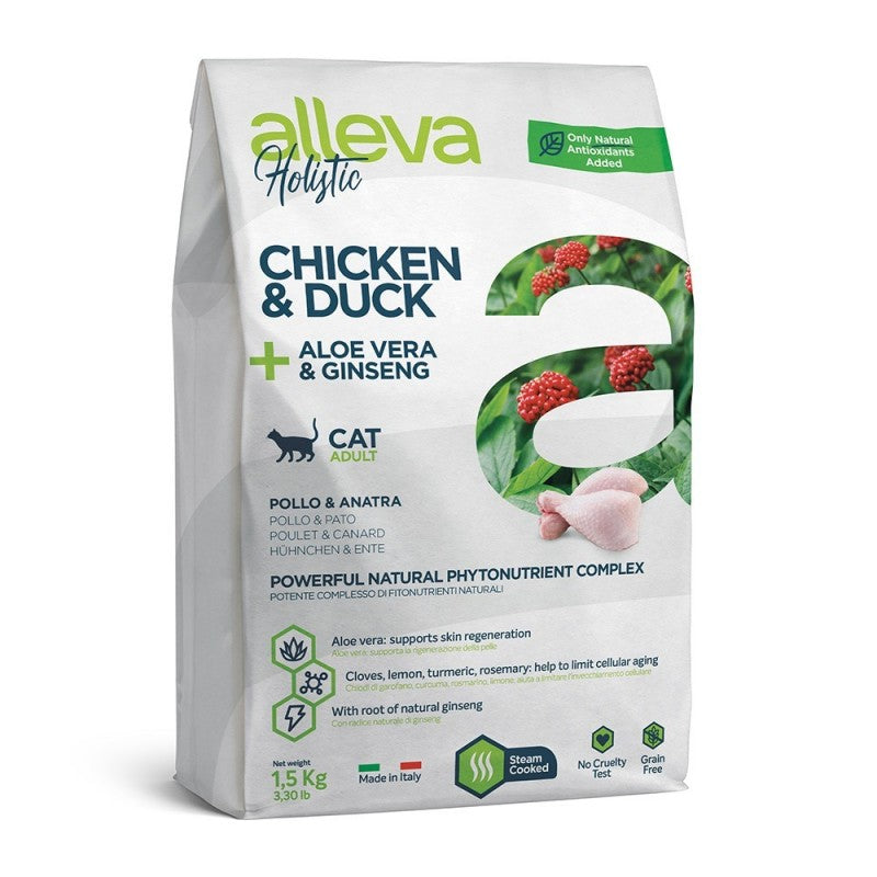 Alleva Holistic Cat Chicken & Duck + Aloe vera & Ginseng 1.5kg